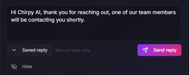 Sending the reply